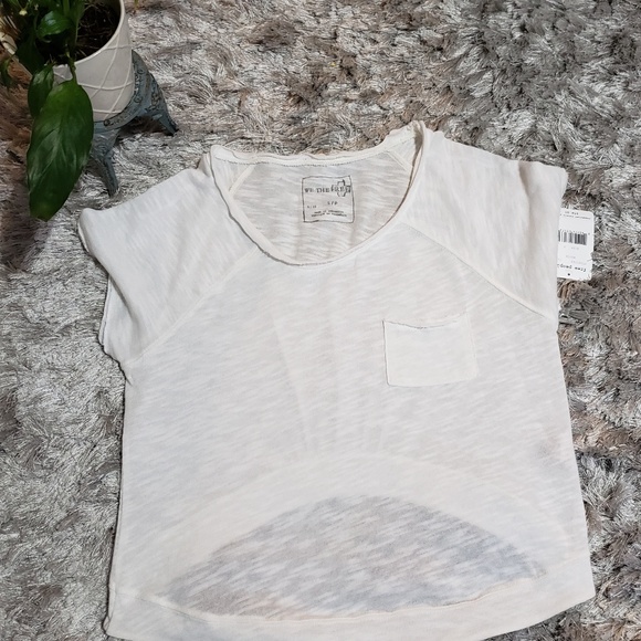 Free People Molly's crop tee white size S c - Picture 3 of 6